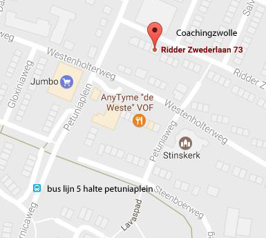 kaart van westenholte halte petuniaplein syntus lijn 5