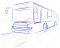 tekening van een stadsbus